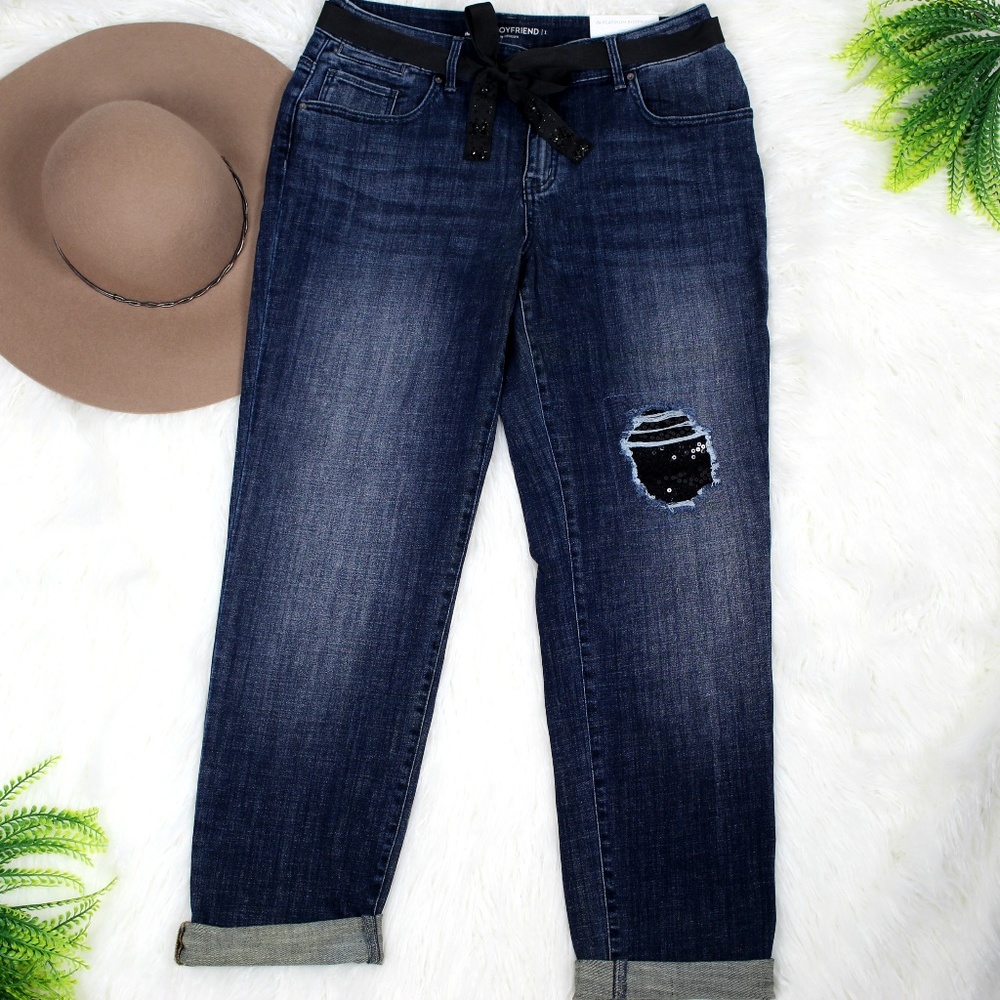 Chico's Platinum Boyfriend Jeans Size 1 NWT